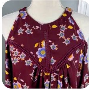 Floral off the shoulder shirt